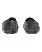 Chaussons en Shearling gris anthracite