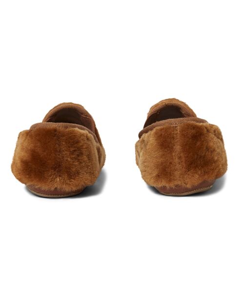 Chaussons en Shearling marron
