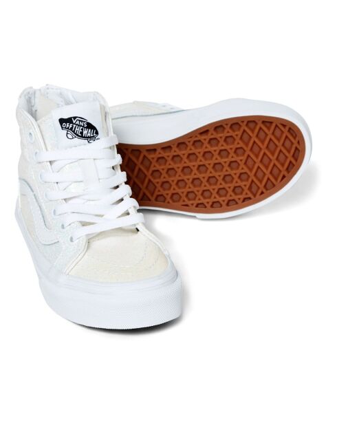 Baskets Montantes SK8-Hi à Zip Glitter blanches
