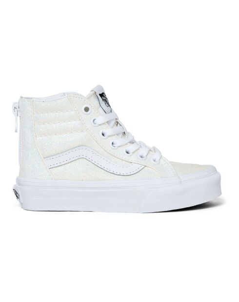 Baskets Montantes SK8-Hi à Zip Glitter blanches