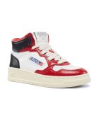 Mittelrote zweifarbige Ledersneaker Medalist für Kinder