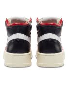 Mittelrote zweifarbige Ledersneaker Medalist für Kinder