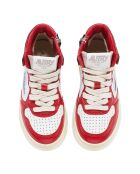 Mittelrote zweifarbige Ledersneaker Medalist für Kinder
