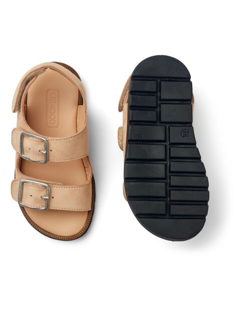Sandales en Cuir Denis beiges