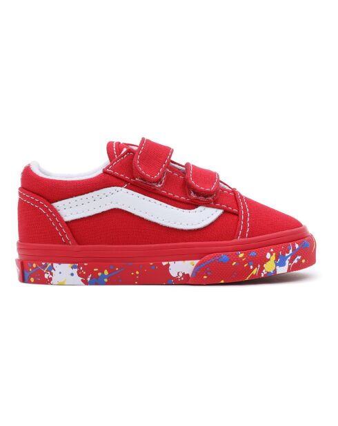 Baskets à Scratchs Old Skool Paint Splatter rouges