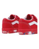 Baskets à Scratchs Old Skool Paint Splatter rouges