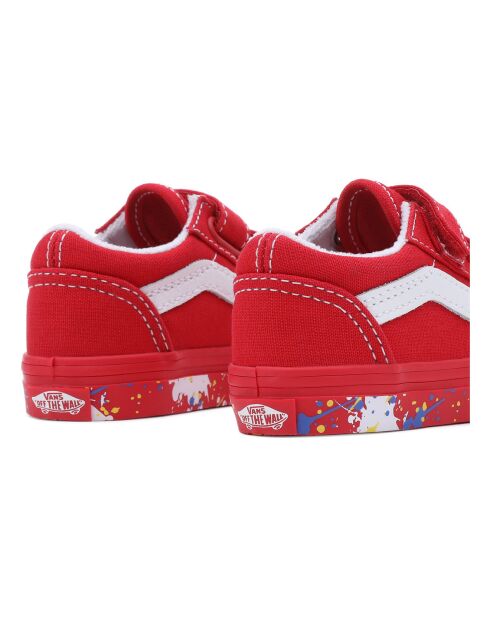 Baskets à Scratchs Old Skool Paint Splatter rouges