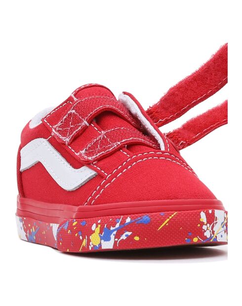 Baskets à Scratchs Old Skool Paint Splatter rouges