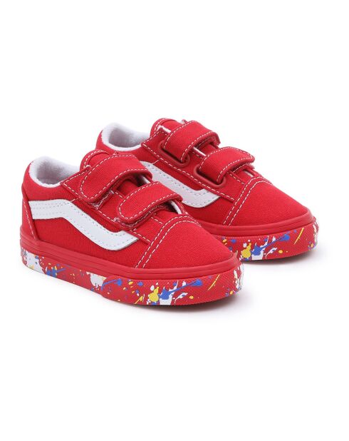 Baskets à Scratchs Old Skool Paint Splatter rouges