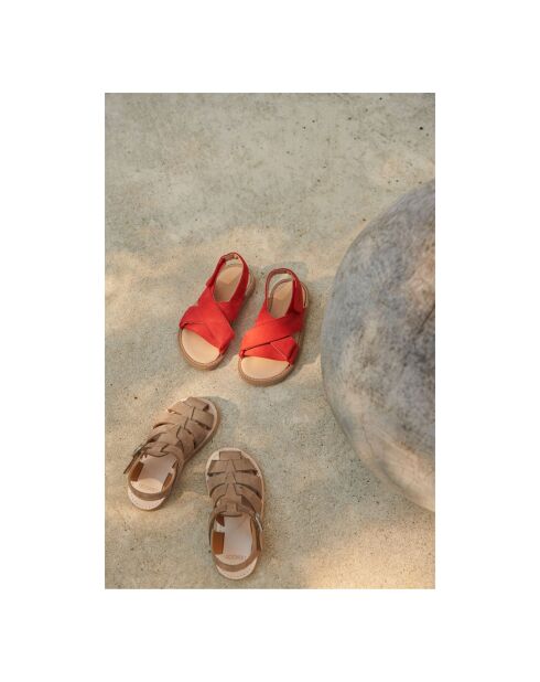 Sandales en Cuir Jady rouges