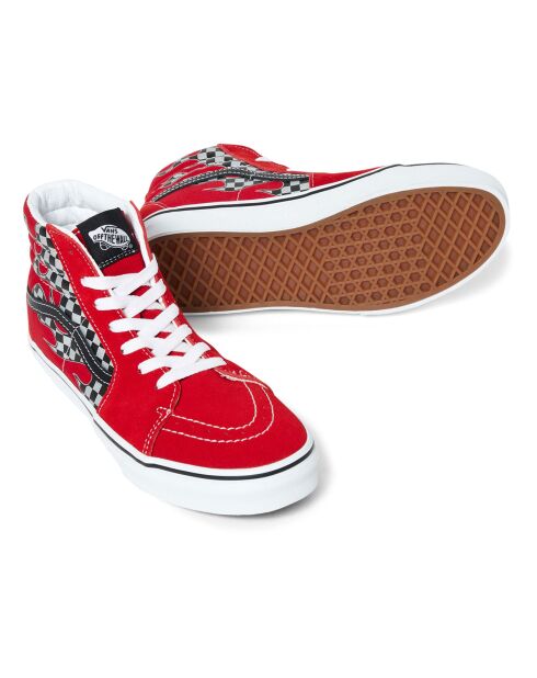 Baskets Montantes SK8-Hi à Flammes rouges