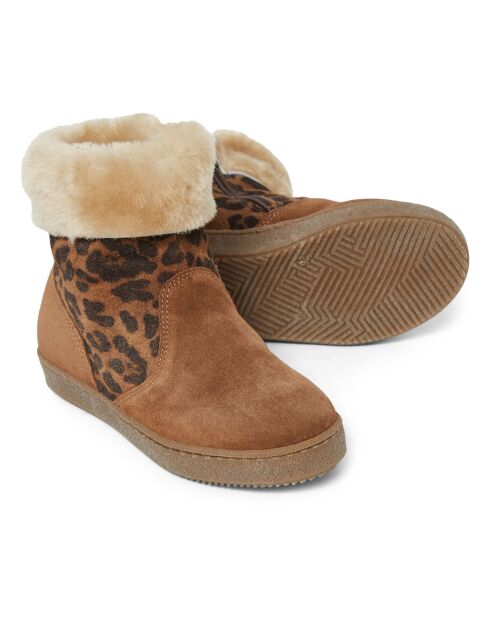 Boots en Fausse Fourrure camel