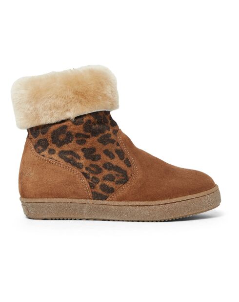 Boots en Fausse Fourrure camel