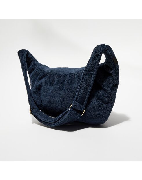 Sac banane en bouclette éponge St Tropez encre - 25x48 cm