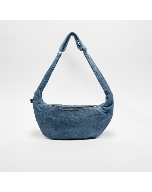 Sac banane en bouclette éponge St Tropez turquin - 25x48 cm