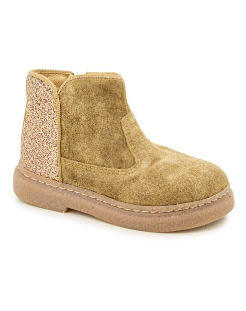Botas Trix Back Camel con cremallera