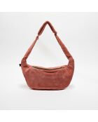 Sac banane en bouclette éponge St Tropez bois de rose - 25x48 cm