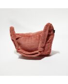 Sac banane en bouclette éponge St Tropez bois de rose - 25x48 cm