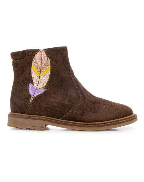 Bottines à Zip Sister Feather chocolat