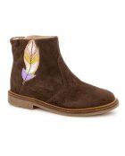 Bottines à Zip Sister Feather chocolat