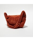 Sac banane en bouclette éponge St Tropez terre brûlée - 25x48 cm