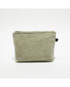 Trousse de toilette en bouclette éponge St Tropez amande - 28x22 cm