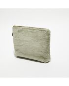 Trousse de toilette en bouclette éponge St Tropez amande - 28x22 cm