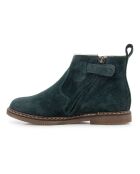 Bottines à Zip City Flora vert foncé