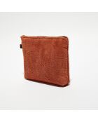 Trousse de toilette en bouclette éponge St Tropez terre brûlée - 28x22 cm