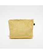 Trousse de toilette en bouclette éponge St Tropez paille - 28x22 cm