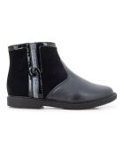 Bottines à Zip City Lock noires