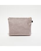 Trousse de toilette en bouclette éponge St Tropez pétale - 28x22 cm