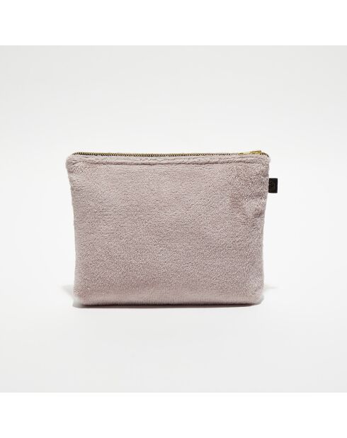 Trousse de toilette en bouclette éponge St Tropez pétale - 28x22 cm