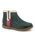 Bottines à Zip City Lock vertes