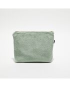 Trousse de toilette en bouclette éponge St Tropez céladon - 28x22 cm