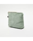 Trousse de toilette en bouclette éponge St Tropez céladon - 28x22 cm