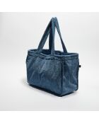 Sac cabas en bouclette éponge St Tropez turquin - 48x36 cm