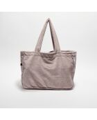 Sac cabas en bouclette éponge St Tropez pétale - 48x35 cm