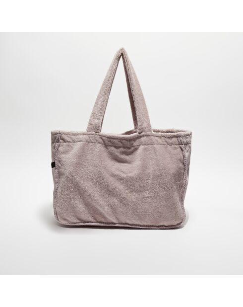 Sac cabas en bouclette éponge St Tropez pétale - 48x35 cm