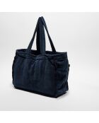 Sac cabas en bouclette éponge St Tropez encre - 48x35 cm