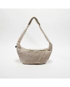 Sac banane en bouclette éponge St Tropez lin - 25x48 cm