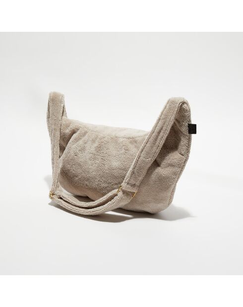 Sac banane en bouclette éponge St Tropez lin - 25x48 cm
