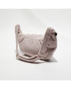 Sac banane en bouclette éponge St Tropez 25X48 pétale - 25x48 cm