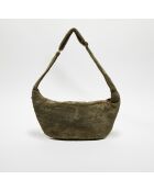 Sac banane en bouclette éponge St Tropez kaki - 25x48 cm