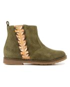 Bottines en Suede Trip Leaf vert olive