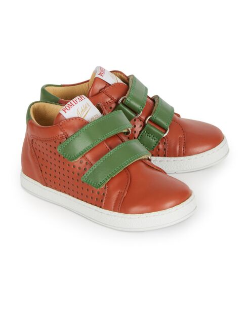 Baskets à Scratchs en Mousse Easy Top x Smallable marron