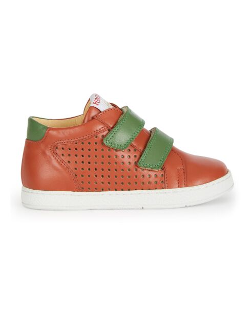 Baskets à Scratchs en Mousse Easy Top x Smallable marron