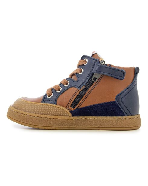 Baskets en Mousse à Zip Bump bleu marine
