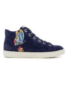 Baskets Top à Zip Fly bleu marine