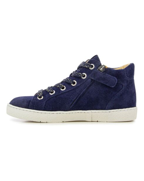 Baskets Top à Zip Fly bleu marine